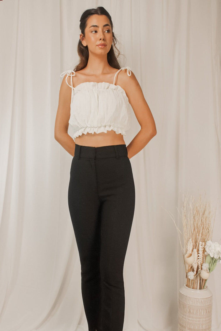 Swan Crop Top Cream