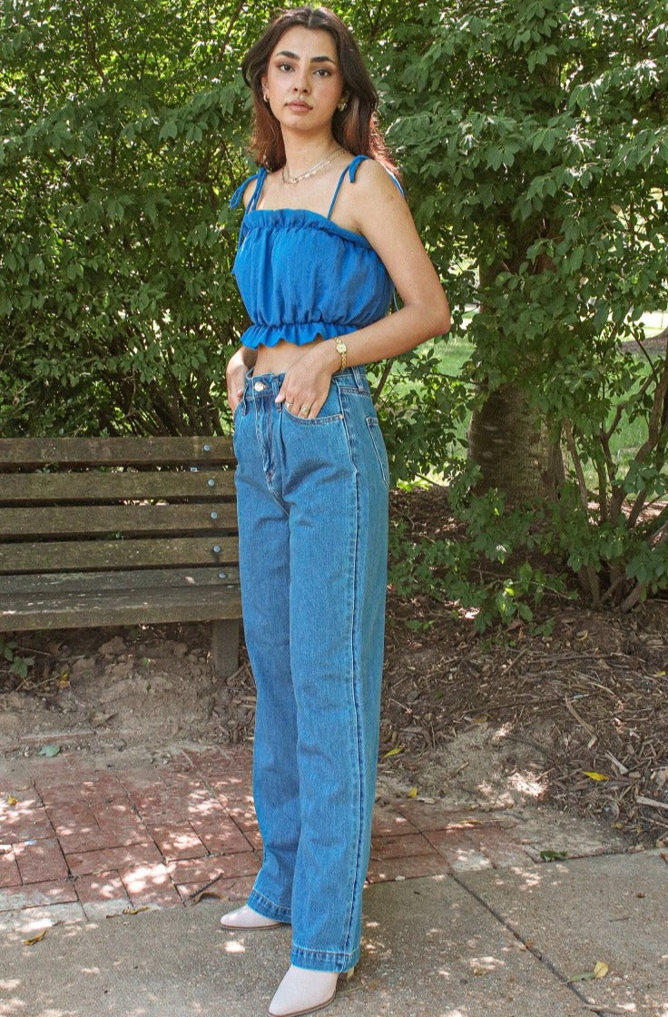 Monica High Waist Straight Leg Jean
