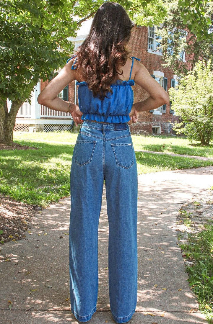 Monica High Waist Straight Leg Jean