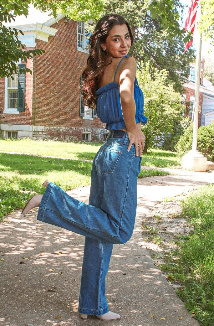 Monica High Waist Straight Leg Jean