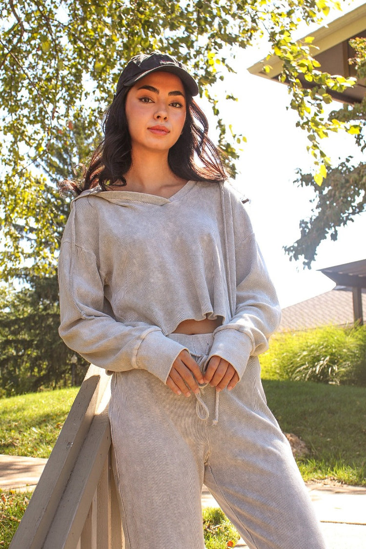 Cozy Mood Hoodie Heather Grey