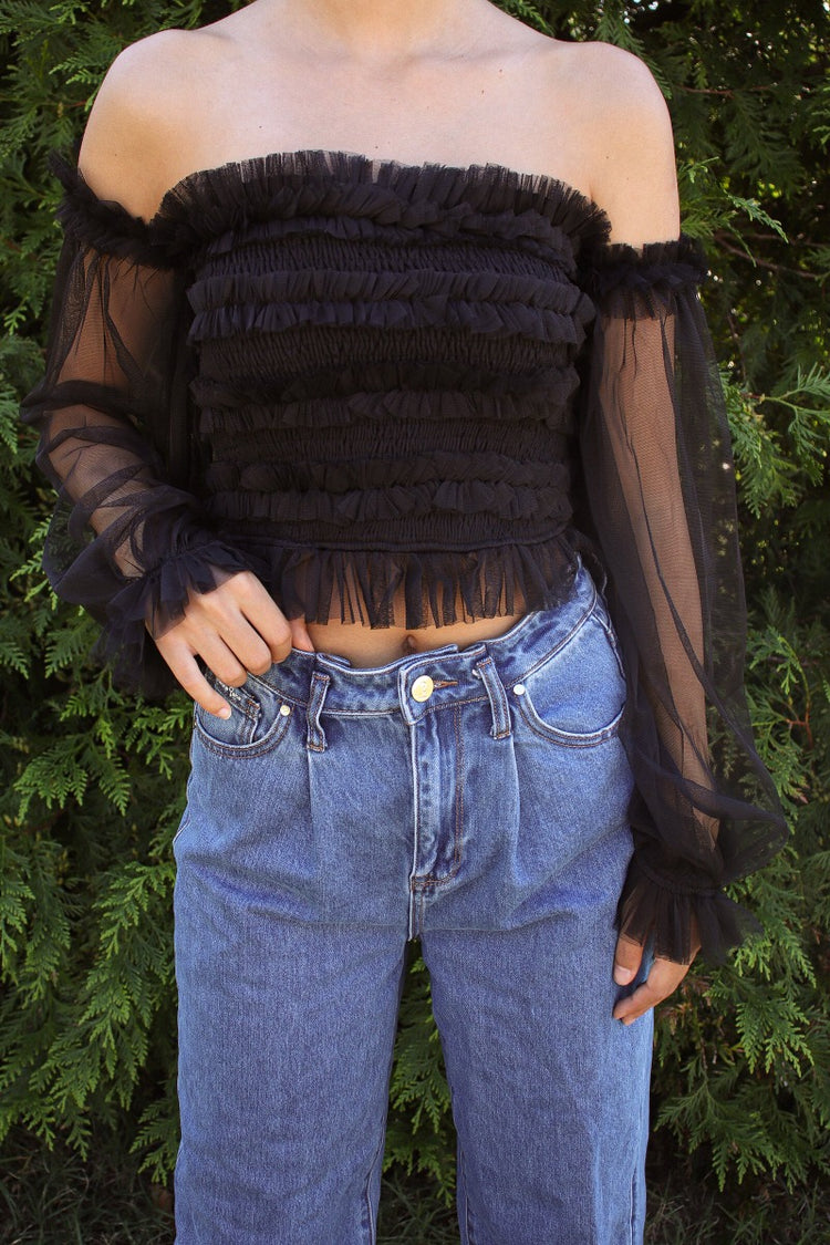 Love Story Top Black