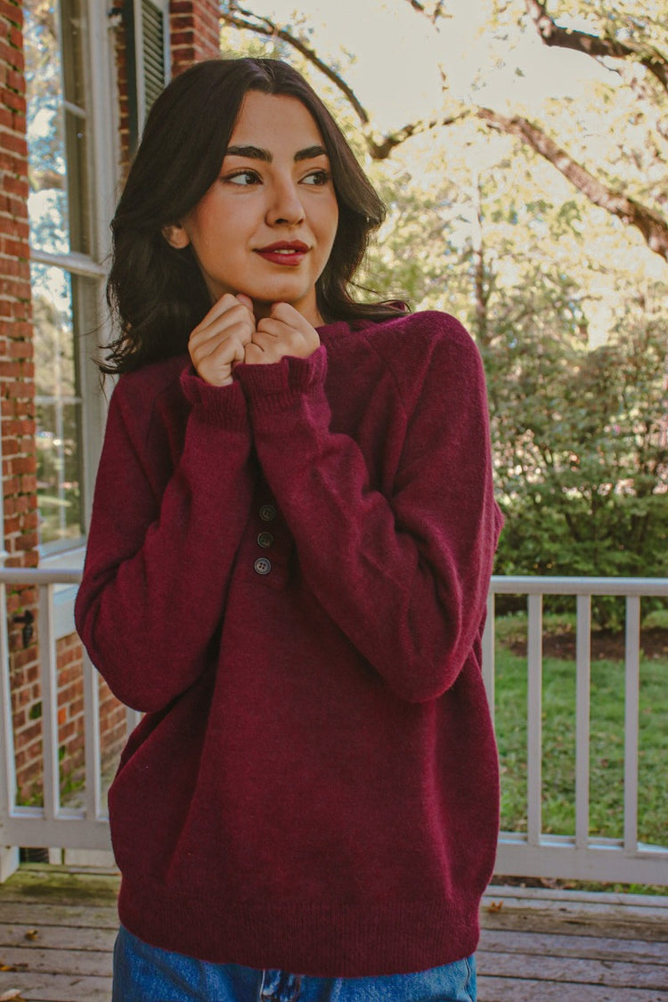 Chelsea Sweater Wine Red