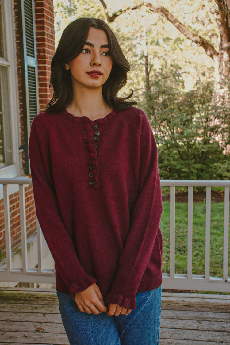Chelsea Sweater Wine Red