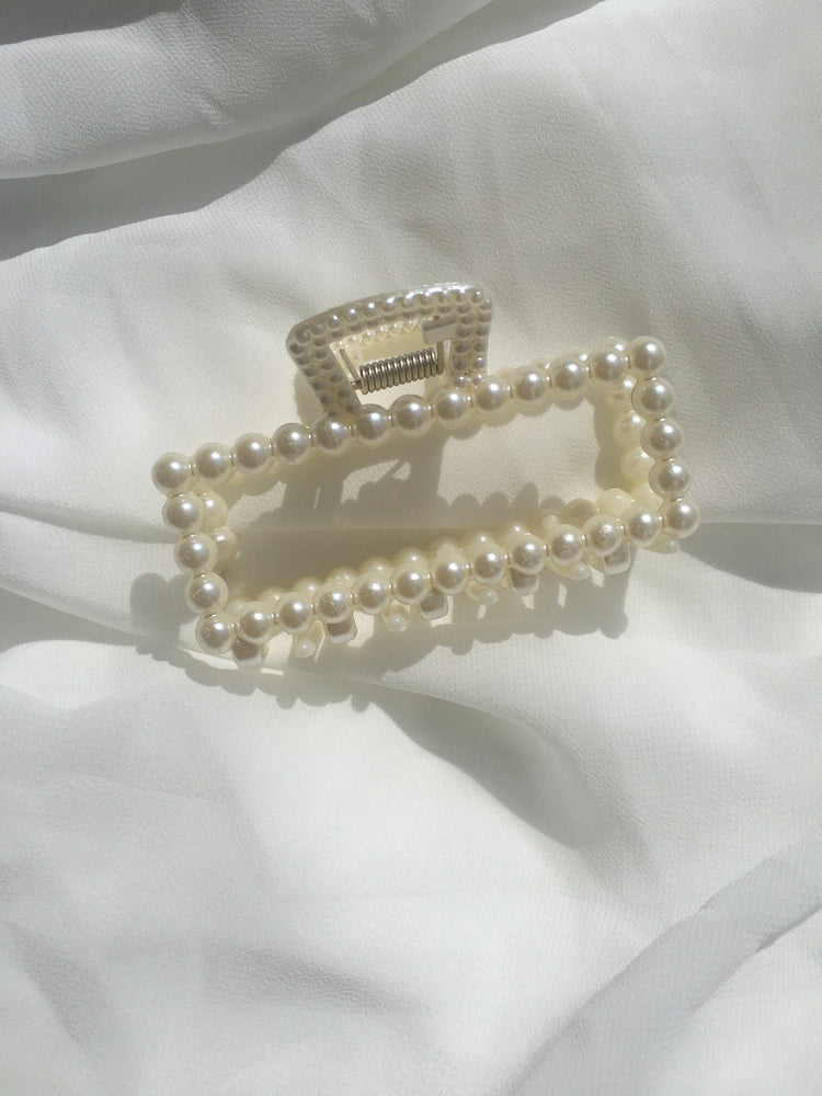 Pearl Rectangular Hair Clip