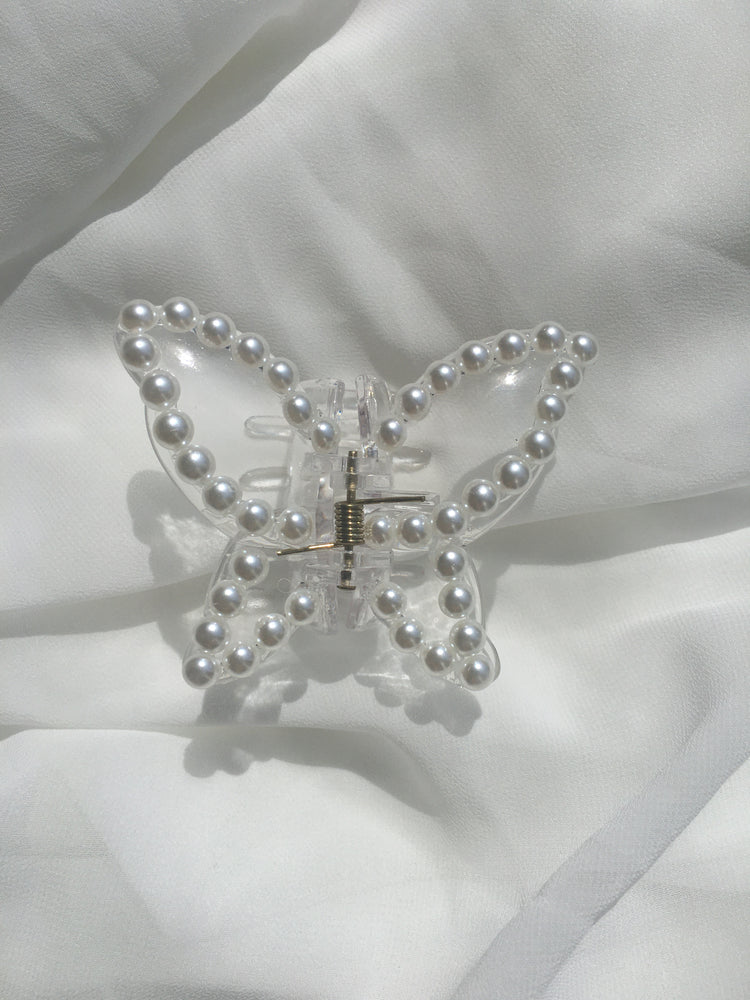 Pearl Butterfly Hair Clip