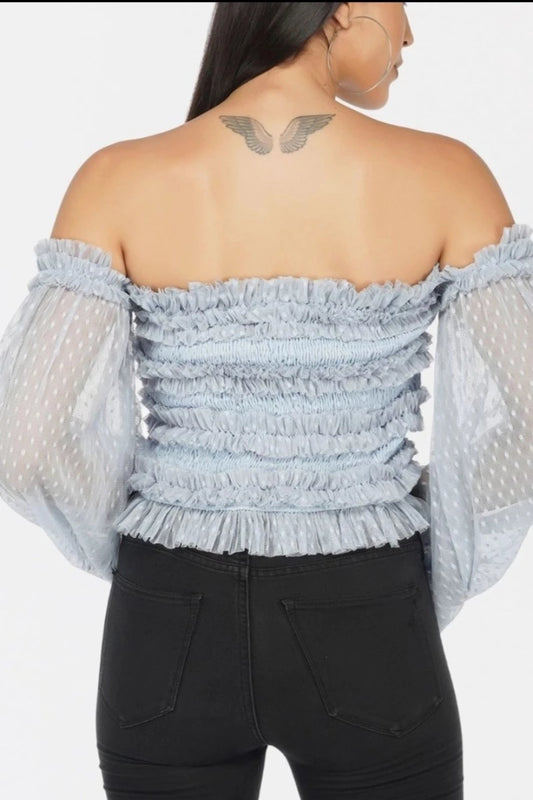 Love Story Top Sky Blue