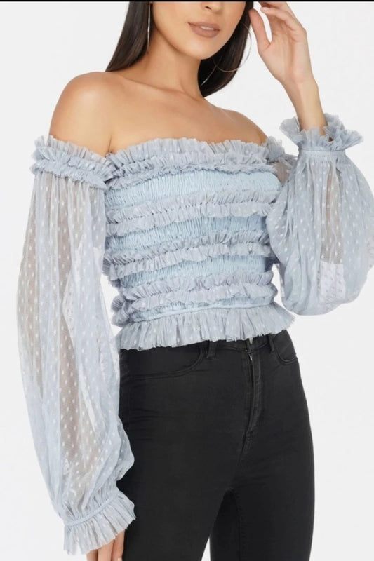 Love Story Top Sky Blue