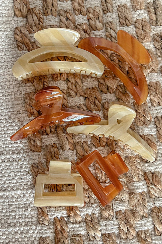 Ivy Hair Clip Camel