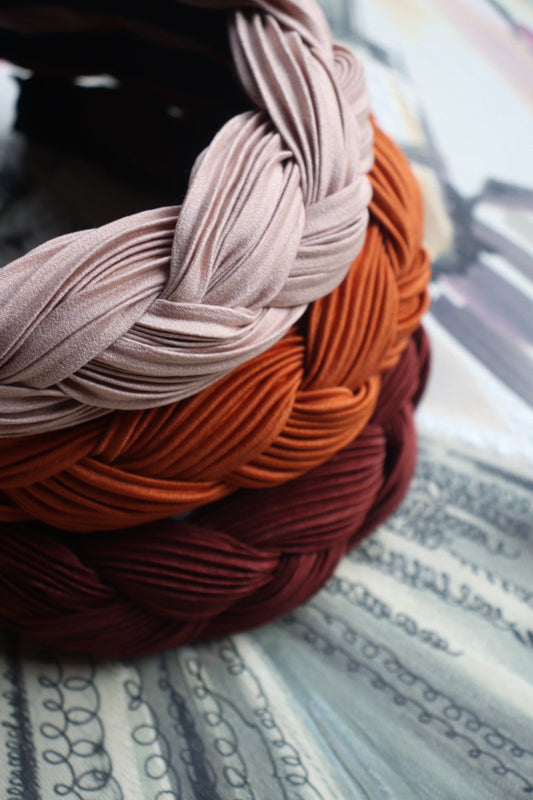 Blair Braided Headband Beige
