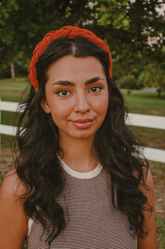 Blair Braided Headband Pumpkin