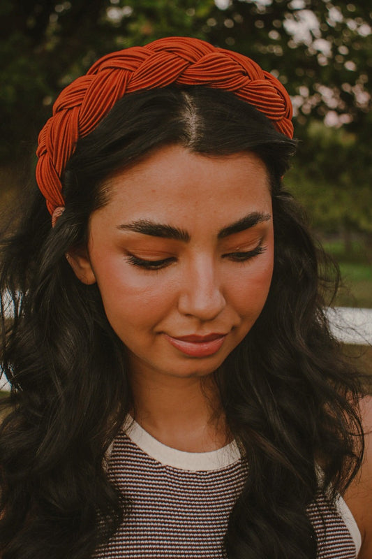 Blair Braided Headband Pumpkin