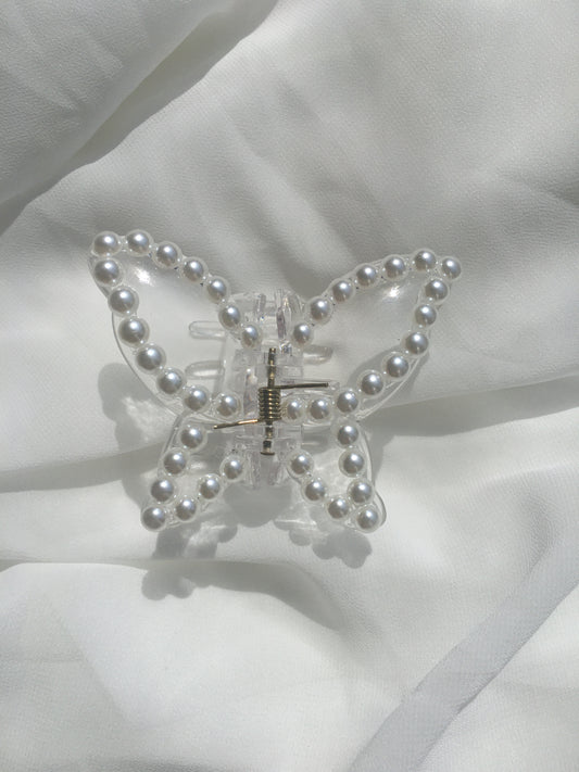 Pearl Butterfly Hair Clip